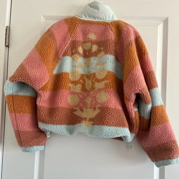 Free People Movement  Cropped Oversized Fleece Pullover Sherpa Size XS - Picture 4 of 12